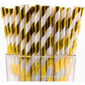 Bulk paper straws food grade Gold Color Printing  Eco paper straws biodegradable, wholesale paper drinking straws